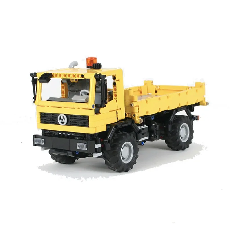 MOC City Technology Truck Yellow 917 1:21 Scale Model Building Block Dump Truck Garbage Truck  Collection Toy Gifts