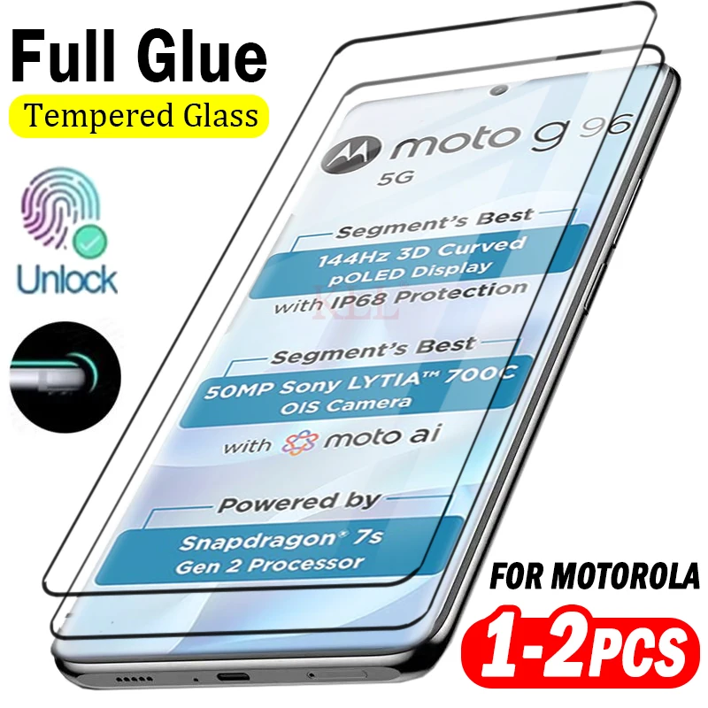 

1-2pcs 3D Curved Full Glue Glass For Motorola Moto G85 G96 S50 Neo Screen Protector for Edge plus 2023 2024 2025 Unlock Glass
