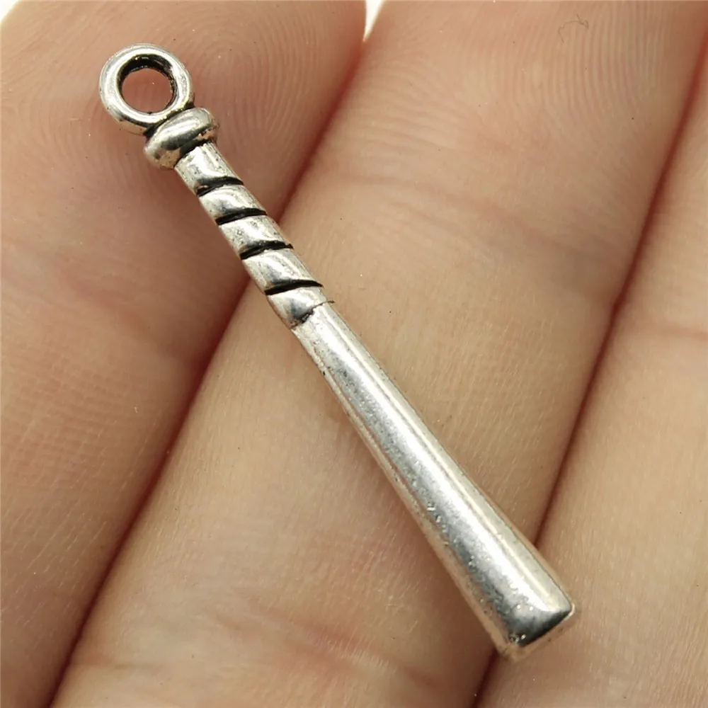 10pcs 35x5mm Antique Silver Color Baseball Bat Charms Pendant DIY Jewelry Findings Wholesale