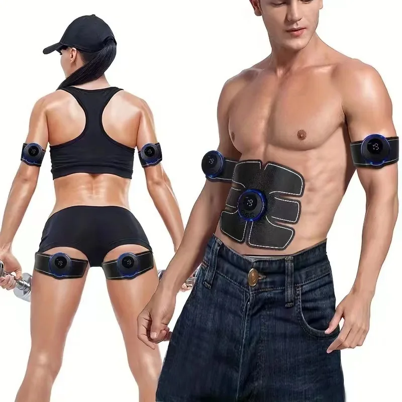

EMS Fitness Abdominal Muscle Trainer with Vibration Body Slimming Machine And Massage Stimulator for Muscle Abdominal Fitness