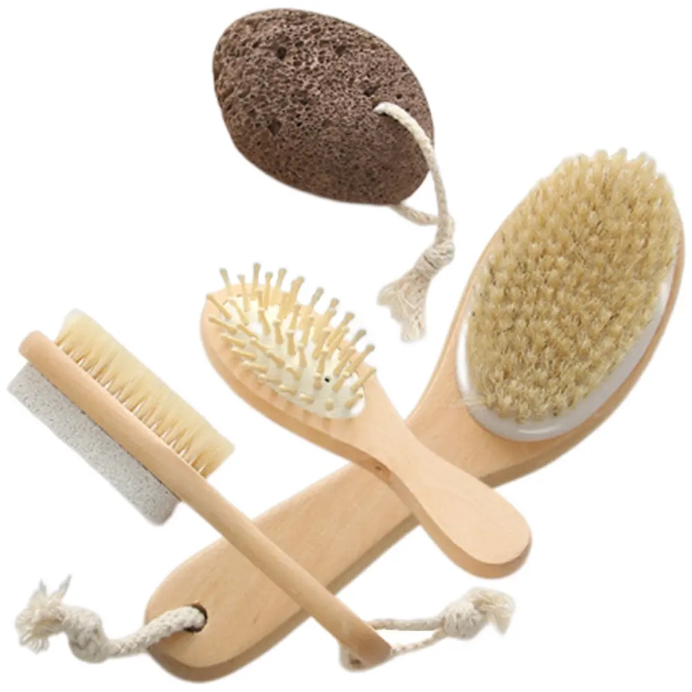 1Set Handheld Shower Brush Body Scrubber Bath Exfoliator for Deep Skin Cleansing Massage Ergonomic Design Supple Bristle Tool