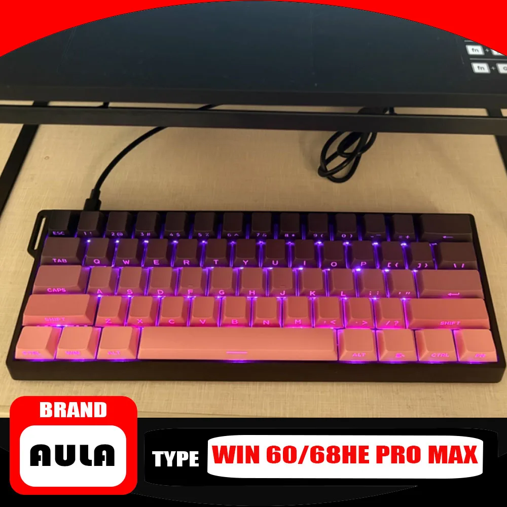 Aula Win 60He 68He Pro MAX Magnetic Switch Keyboard Wired Custom 8000Hz Hot Swap Rt Metal Positioning Plate RGB Gamer Keyboard