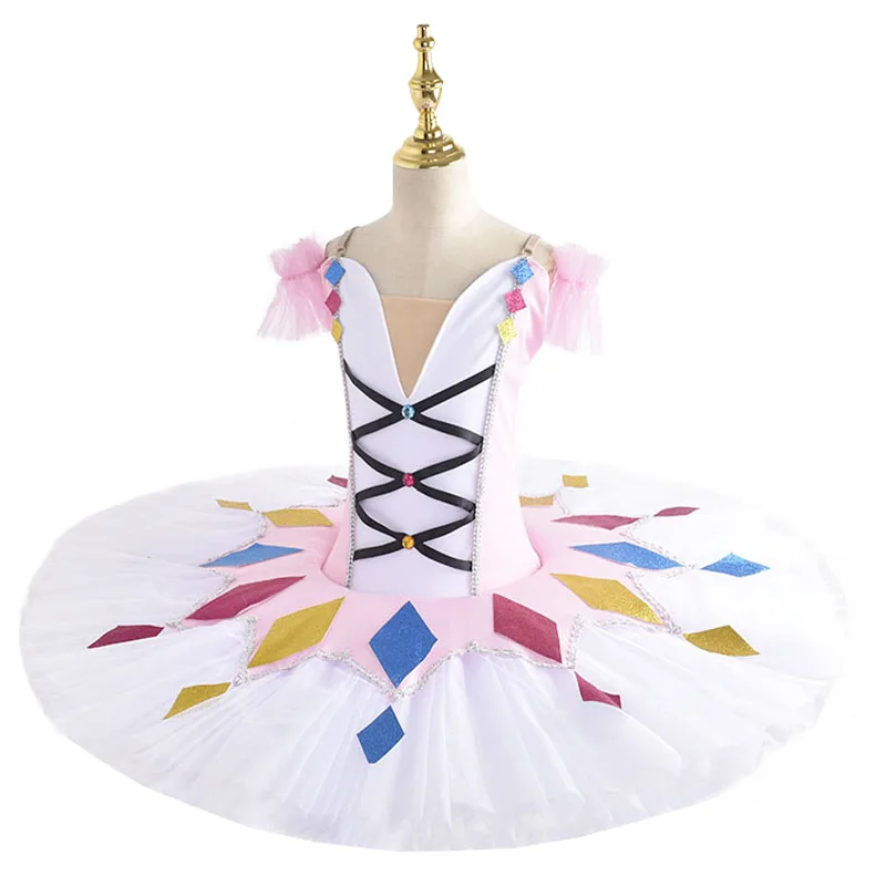 Falda tutú de Ballet para niños, disfraz de lago de los cisnes, trajes de baile de Ballet para fiesta de bailarina del vientre para niñas