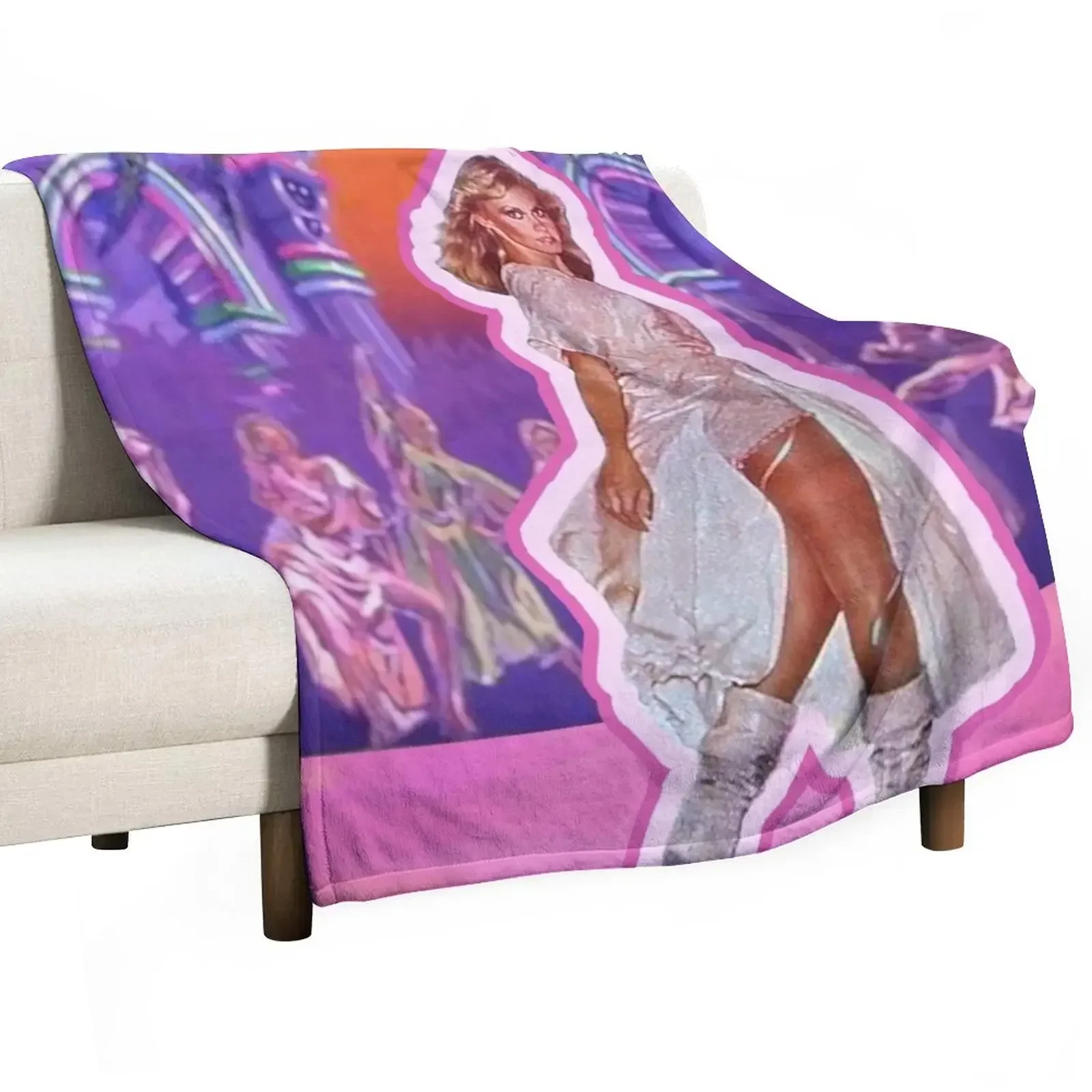 

My Childhood Dream of Being a Xanadu Roller Skating Muse Throw Blanket Picnic cosplay anime Blankets