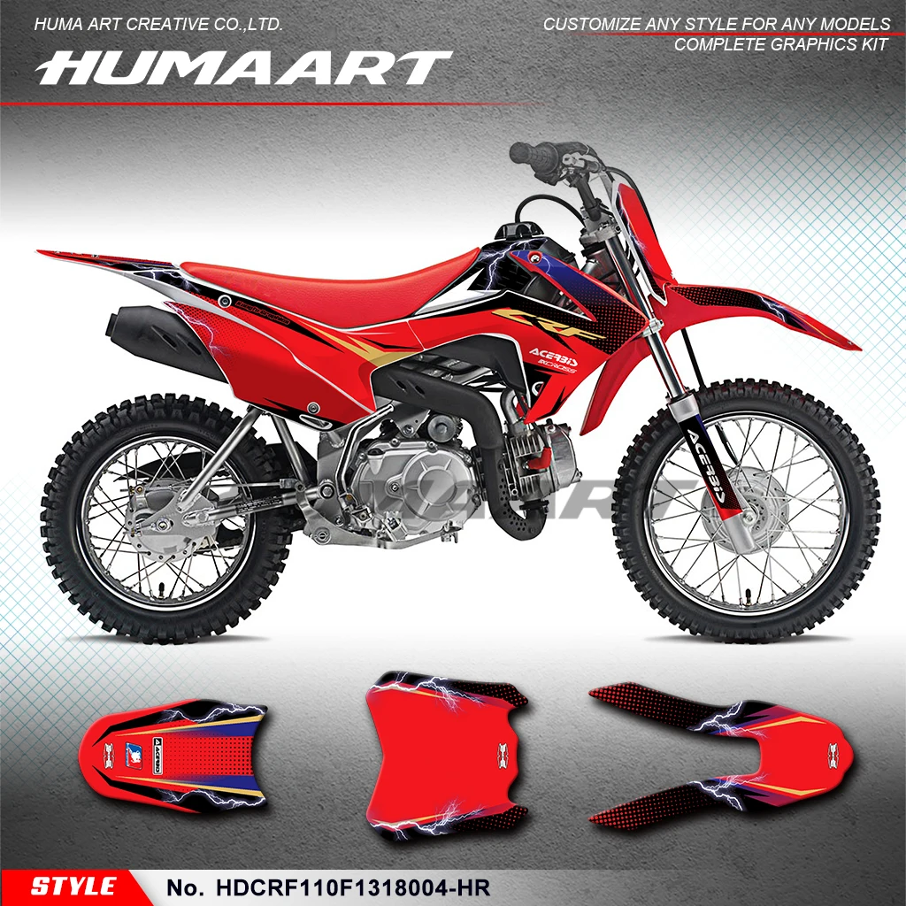 HUMAART Restyled Graphics Kit Adhesive sticker for CRF110F 2013 2014 2015 2016 2017 2018 Refurbish, HDCRF110F1318004-HR