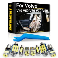 ABRIGHT Canbus 자동차 인테리어 LED 조명, 볼보 V40 V50 V60 V70 V90 용 액세서리, 1997 2001 2005 2008 2011 2012 2014 2019 2020