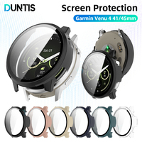 Glass+PC Case For Garmin Venu 4 41MM / 45MM Hard Bumper Built-in Ultra-HD Tempered Glass Protector Cover Accessories