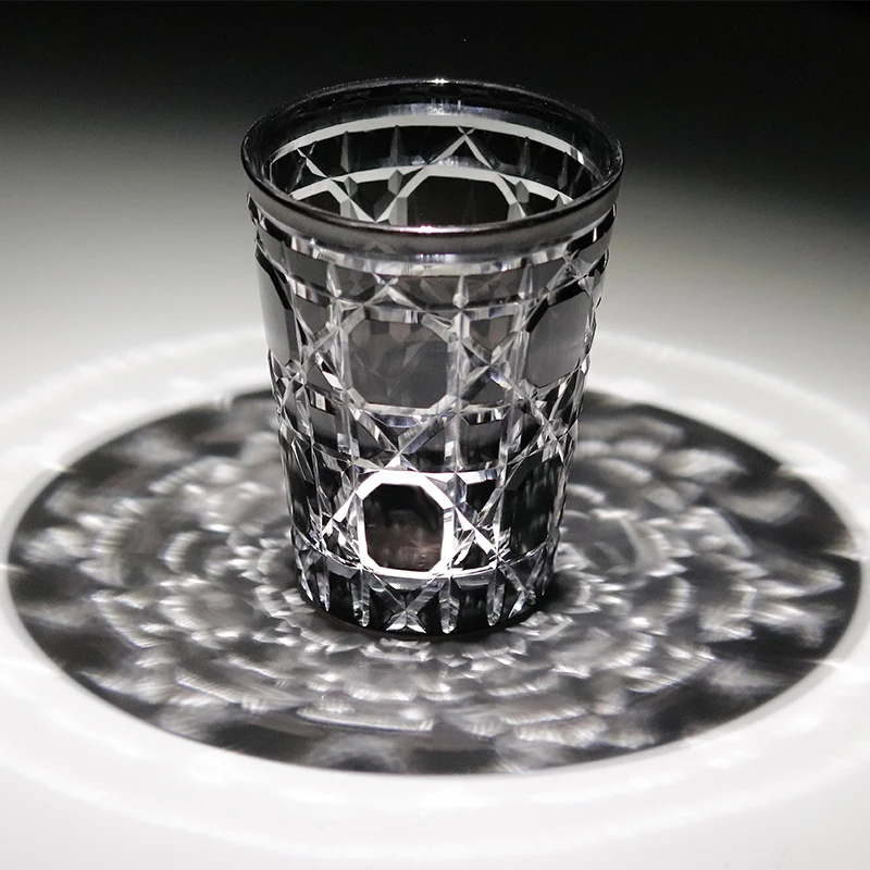 Handmade Hand Cut Crystal Whisky Glass Tumbler 250 ml 280ml Edo Kiriko Style Cocktail Vodka Beer Drinkingware with Gift Carton