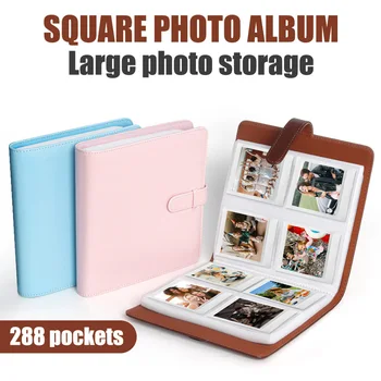 288 pockets photo album for instax square sq1/sq6/sq10/sq20/sq40 camera square link printer mini shot 3 frame storage clip