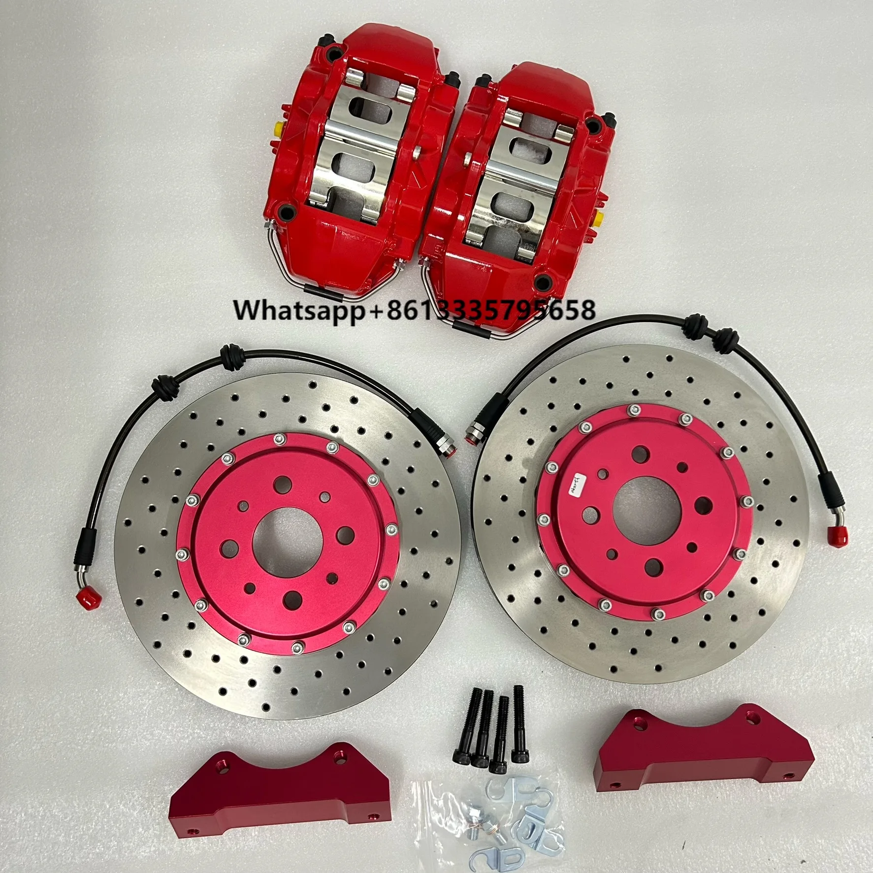 

Modified Racing Brake Caliper 4 POT Caliper Sports Brake Disk 330*28mm for 17 Inch Wheel