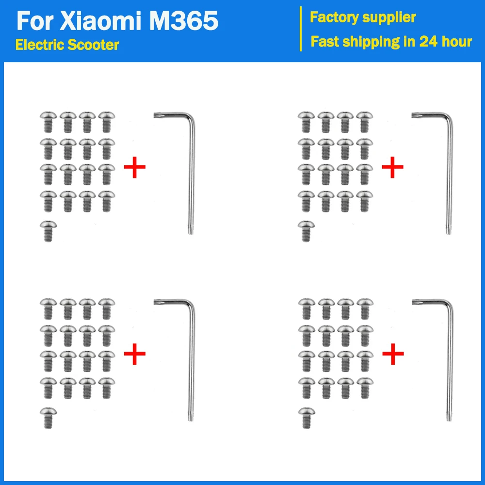 

17PCS Bottom Battery Cover Screws for Xiaomi M365 Electric Scooter Screw Stainless Steel Metal Installation Wrench Repair Parts