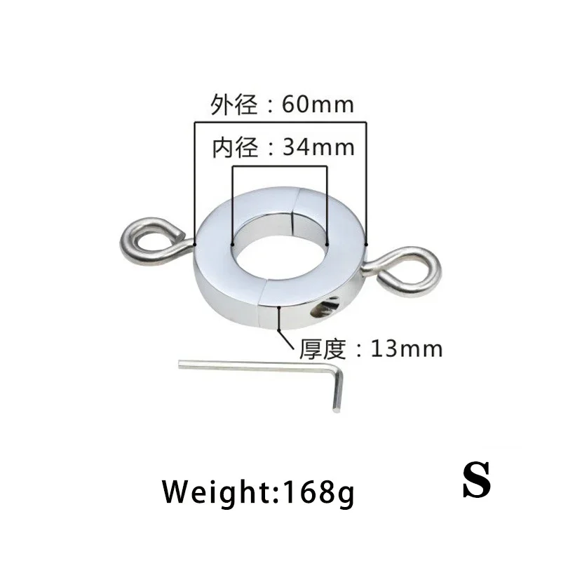 Super Heavy Metal Penis Ring Stainless Steel Ball Exerciser Sperm Lock Delay Ejaculation Male Erection Train Sex Toys for Man 18 - view 3