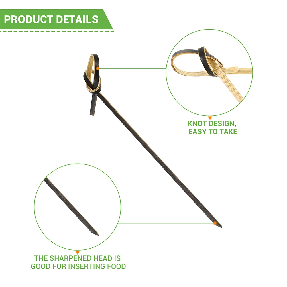 

2Sets Disposable Bamboo Fruits Picks Practical Cocktail Toothpicks for Appetizers Salads Desserts Party Picks