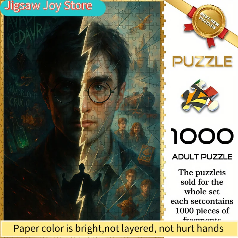 

Пазл Warner Bros. Seamless Jigsaw Puzzle Z10.1-39, двусторонний дизайн с магическими сценами из серии «Гарри Поттер», прочный утолщенный пазл для самостоятельной сборки, рекламный.