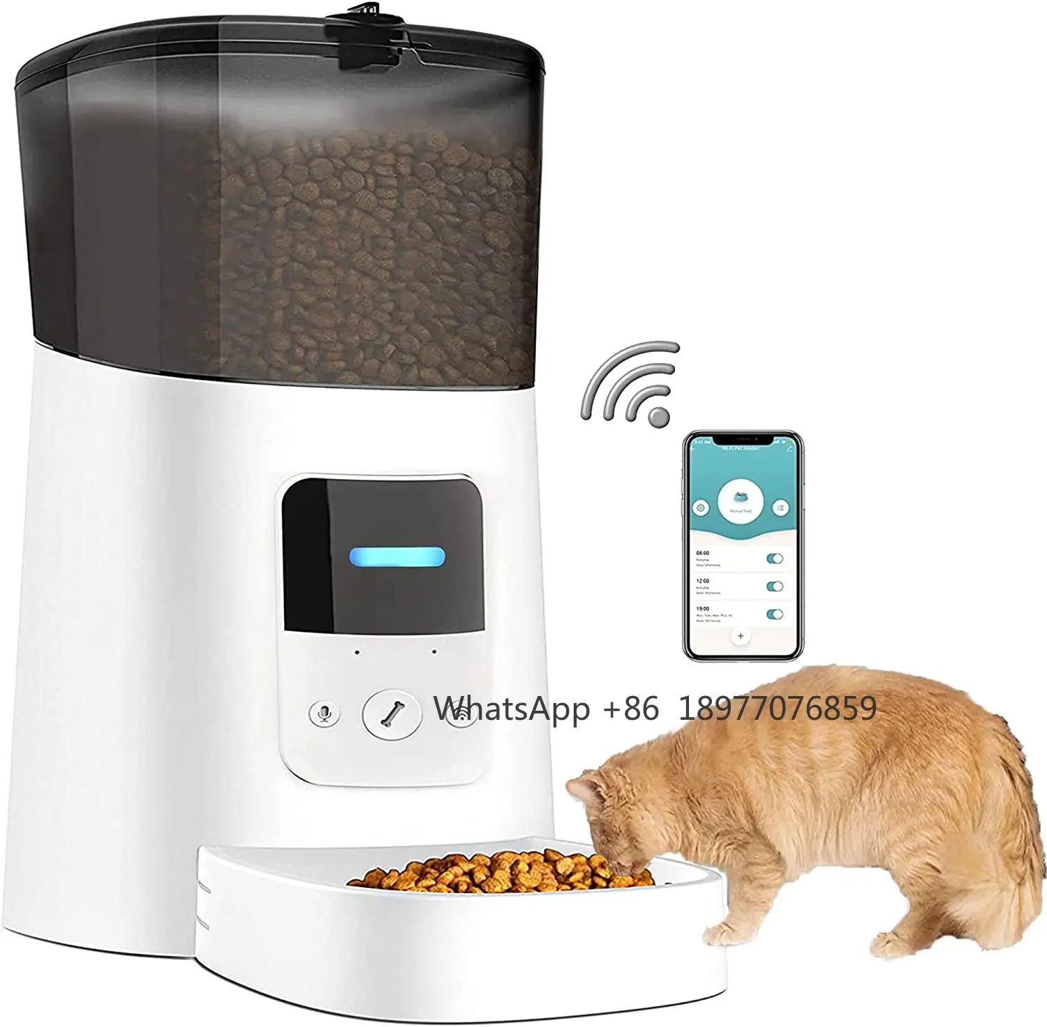 

Tuya Wifi Automatic Cat Feeder Pet Food Feeder Dog Food Feeder For Dog