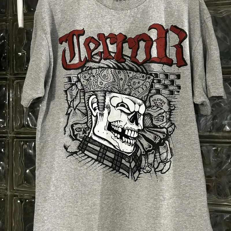 Terror Skull Crossed Pistons Graphic T-Shirt