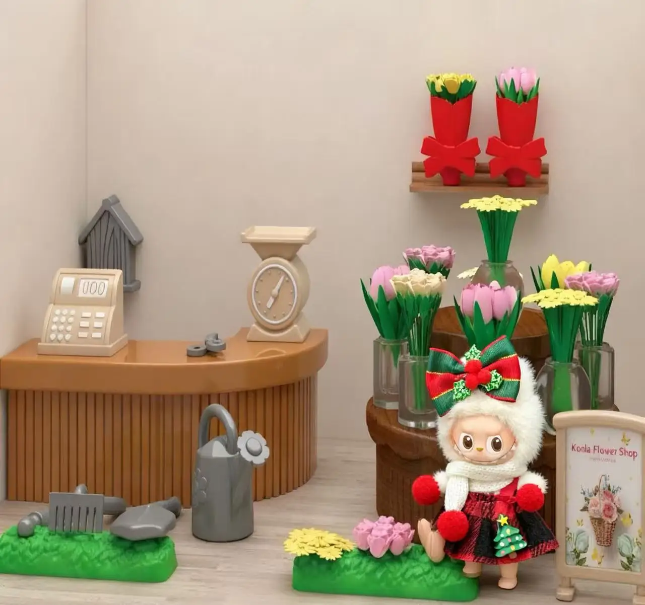 Nieuwe Labubu miniatuur scèneset, geschikt voor display, verzamelen en spelen, poppenhuisaccessoires (geen poppen)