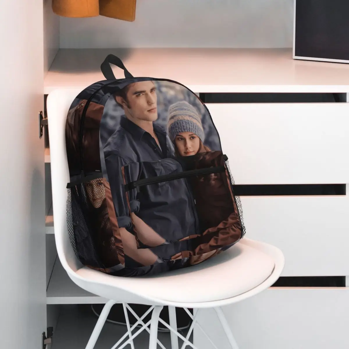 Edward Cullen Twilight Backpack Daypack Large Capacity Kids BookBag School Bag Shoulder Bags for Men Women