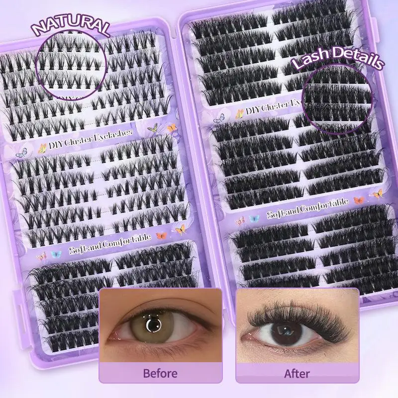 Eyelash Extension Single Lash - 3D Flauschige, gekräuselte Wimpern im europäischen