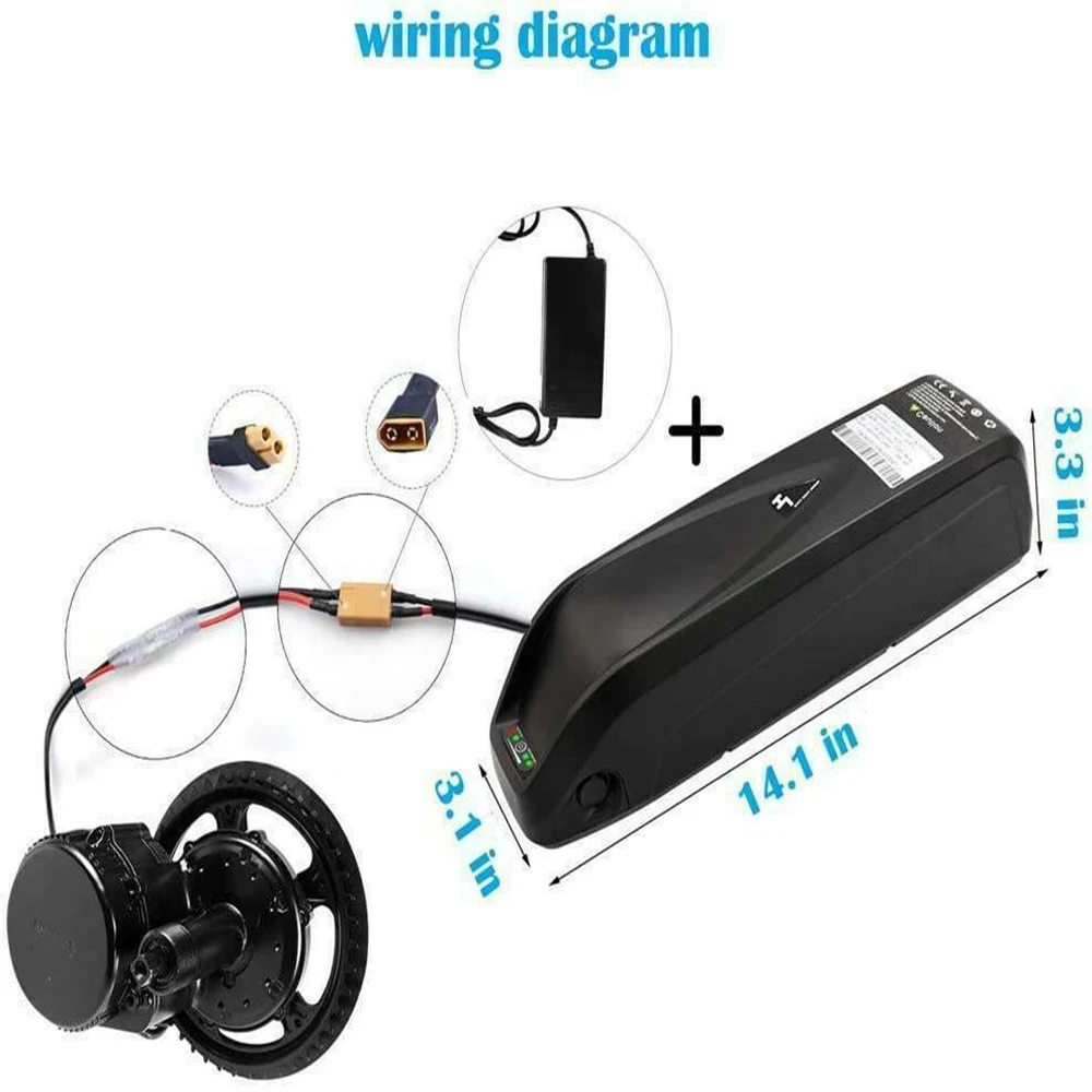 E-bike Battery 48V 20AH 36V 30AH Electric Bike Lithium Ion 18650 Cells Pack Fit for Electric Bike 1000w Bafang Motor + Duty Free