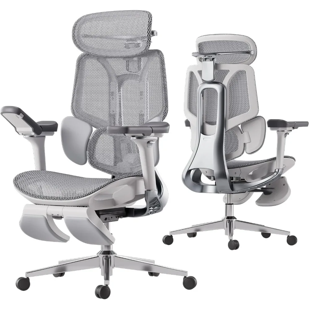 E3 Pro-silla de oficina ergonómica, sillón grande y alto con soporte Lumbar dinámico de 3 zonas, reposacabezas ajustable 4D, 6D