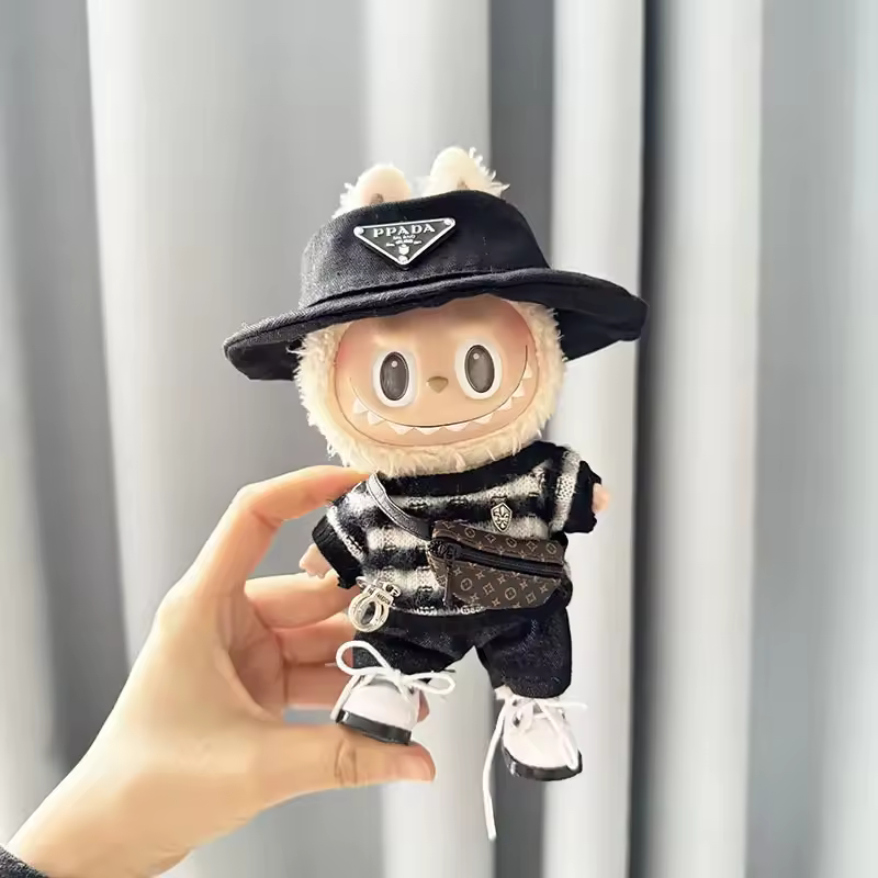17cm Labubus Mini Doll Clothes Outfit Hat Bag Clothes Shoes For Labubu II Doll Accessories Cultivate Sitting Party DIY Game Toys - AliExpress 