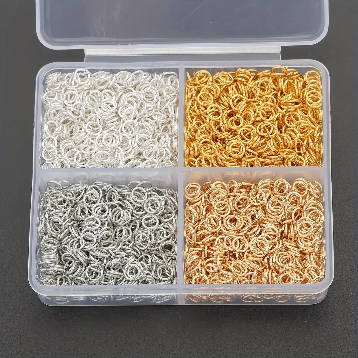 

1200pcs 3mm Open Jump Rings for Jewelry Making, DIY Necklace Bracelet Earrings Keychain Craft Supplies Metal Connector 4colors
