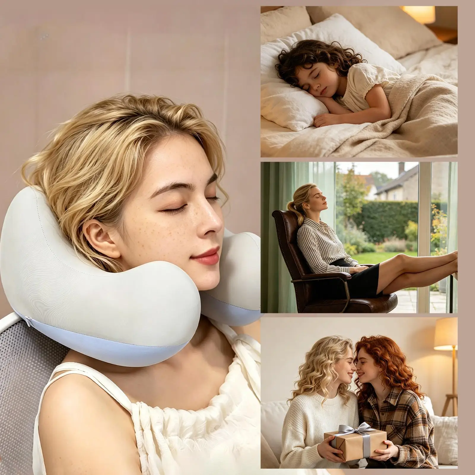 Neck Pillow For Travel Portable U Shape Memory Foam Removable Plane Neck Pillow For Travel Airplane Train Commuting Driving - view 3