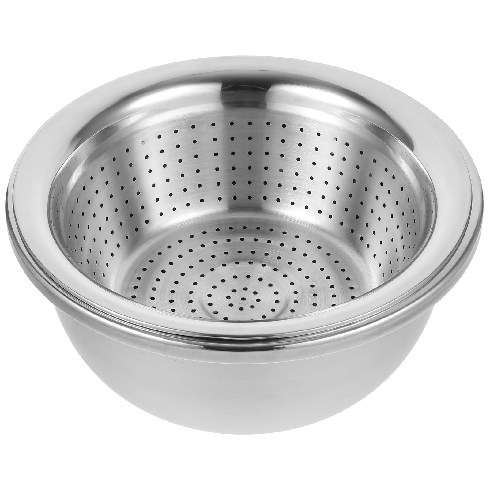 

Double-Layer Stainless Steel Kitchen Drain Basket Silver Fruit Vegetable Washing Storage Strainer Practical Kitchen