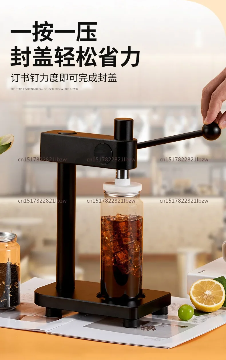 Hand-operated Can Sealer Portable Bottle Capping Machine Manual Closing Tool for Craft Beverage Home Brewing