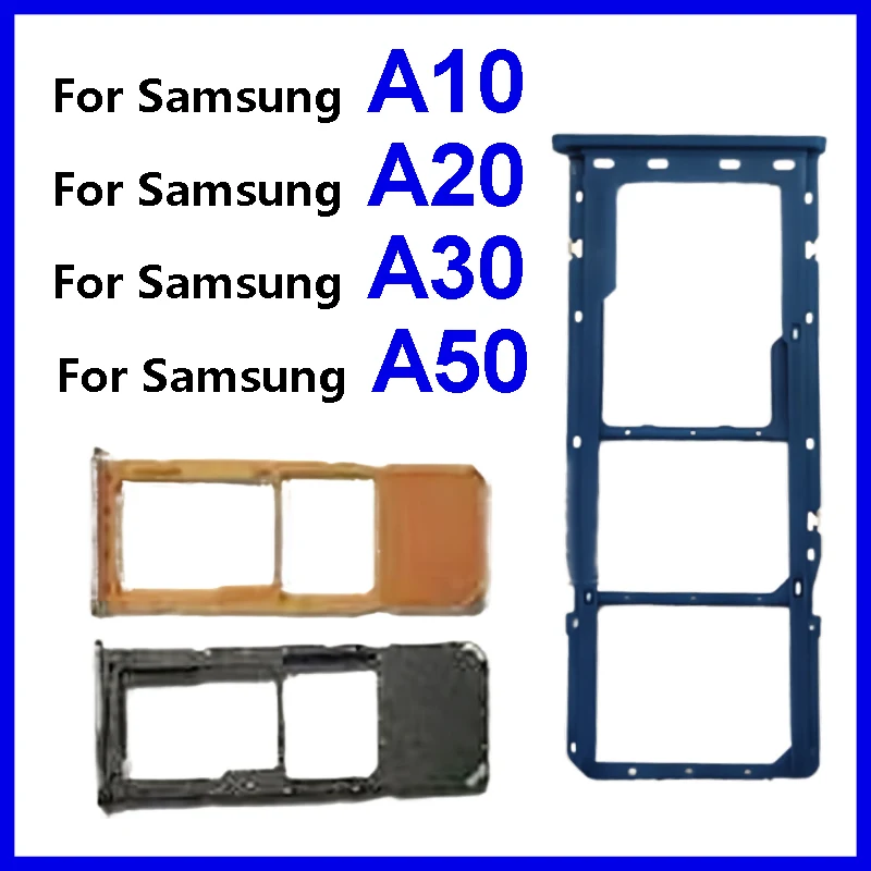 

Genuine SIM Card Holder for Samsung Galaxy A10 A20 A30 A50 A105F A205F A305F A505F sim card Reader tray chip slot Repair Parts