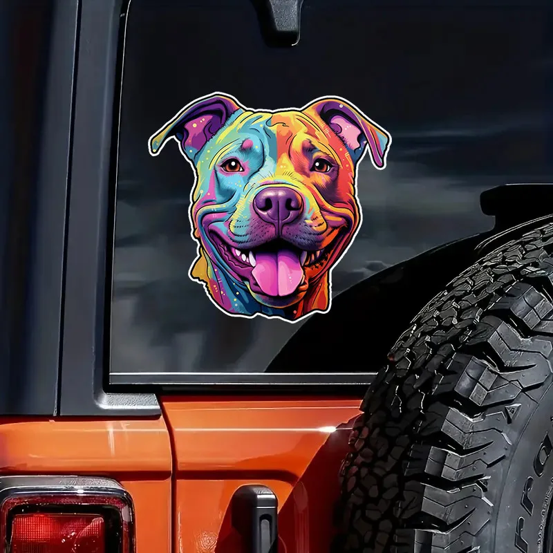 Pitbull Pet Dog Car Sticker Waterproof Vinyl Decal on Bumper Rear Window Laptop Self-adhesive Decal For Car Accessories