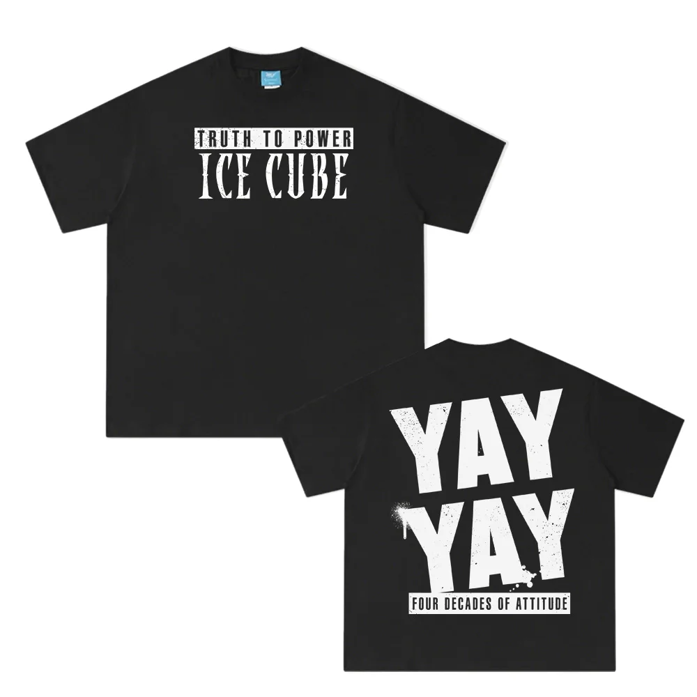 

Yay Yay T-Shirt Ice Cube Singer's Same Style TEE 100%Cotton Fashion Round Neck Camisetas Summer High Quality Graphic Printing