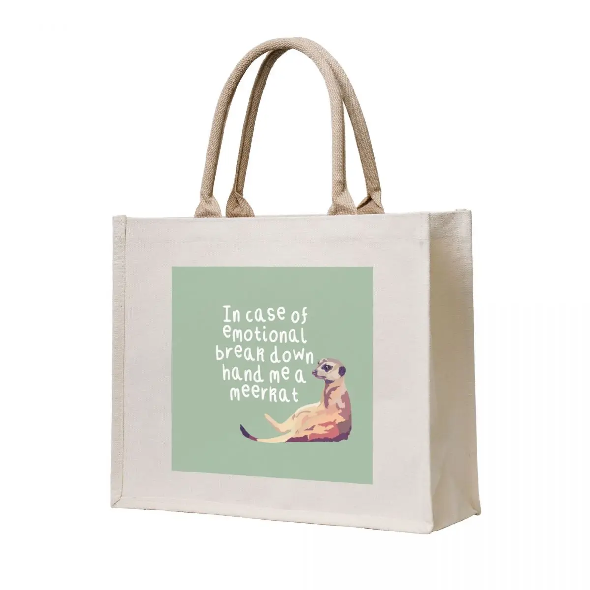 

M is for Meerkat Tote Bag Big bag women custom tote bag shopper bags for women