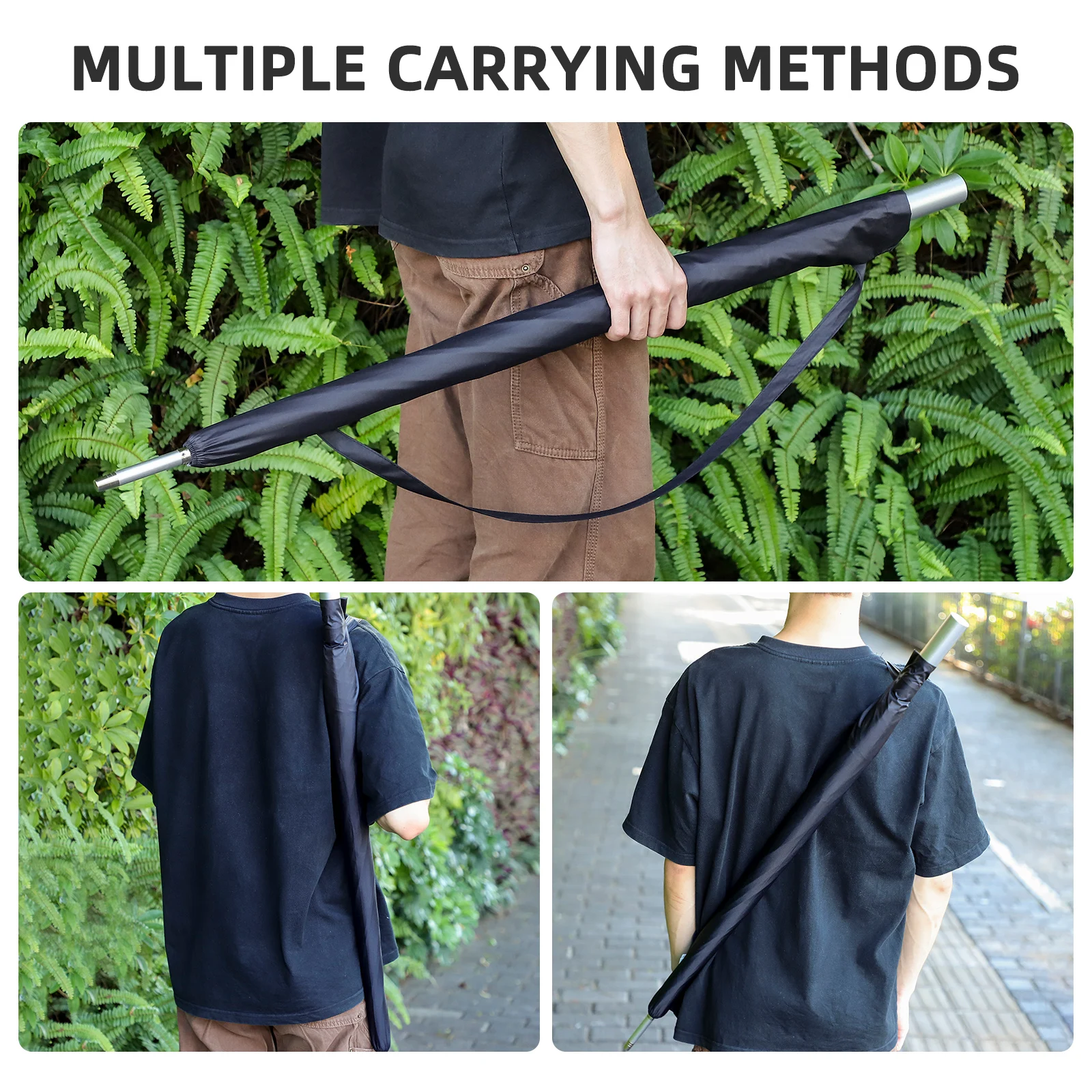 

2pcs Umbrella Cover Bag Waterproof Foldable Storage Lightweight Portable Adjustable Strap for Travel Office Golf Rain Wet