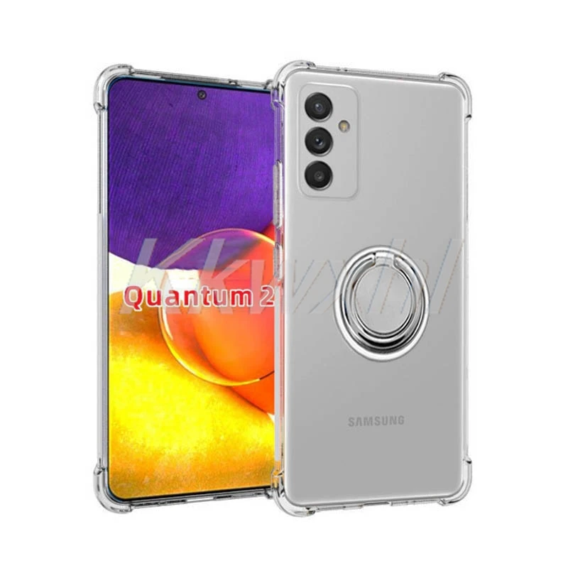 For Samsung Galaxy Quantum 2 Quantum2 SM-A826S Back Ring Holder Bracket Phone Case Soft Original Shockproof Cover