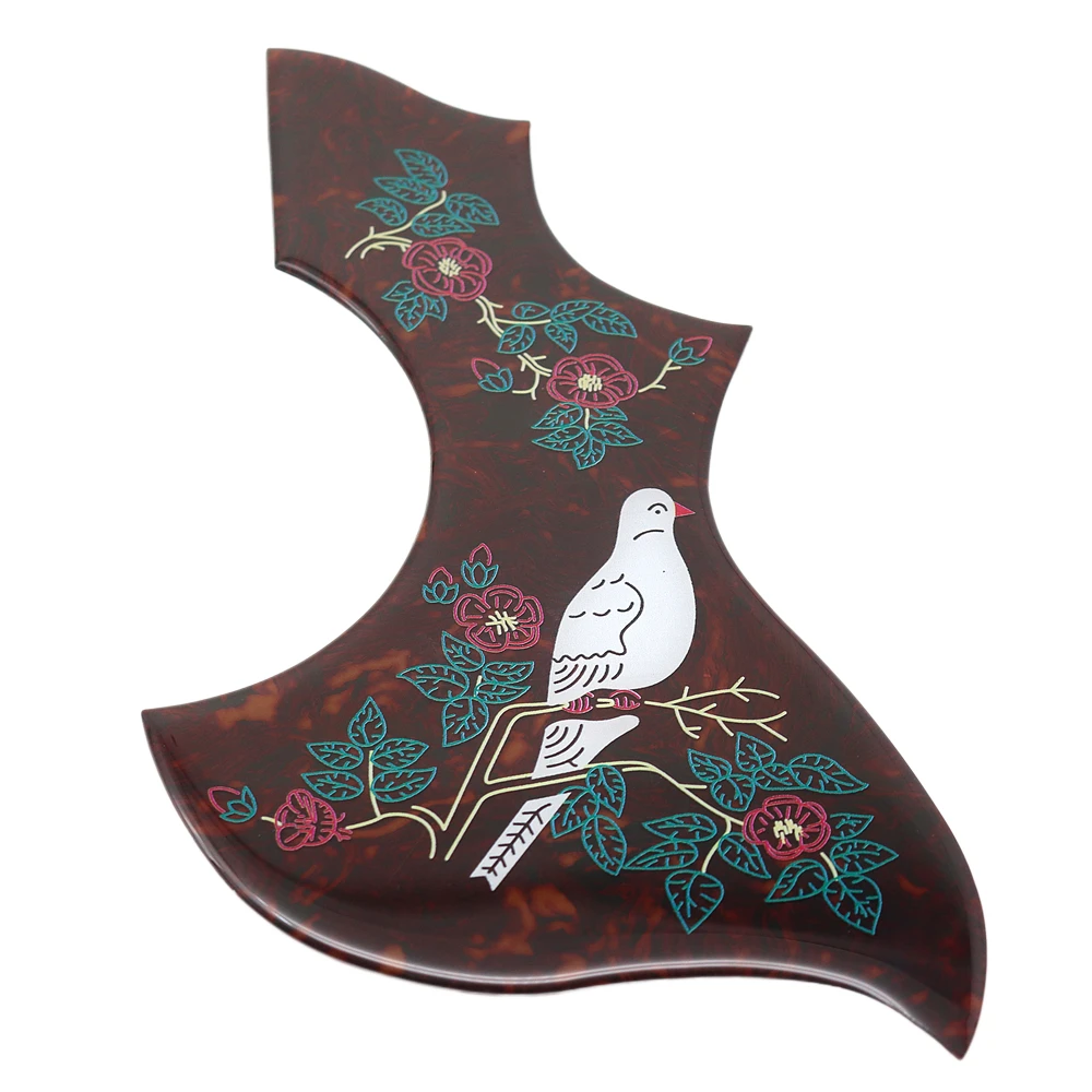 1R Hummingbird Flower Dekoratives Celluloid- und Kristall-Epoxidharz-Gitarren-Schlagbrett, kratzfeste Platte für Folk-Akustikgitarre – Detail 11