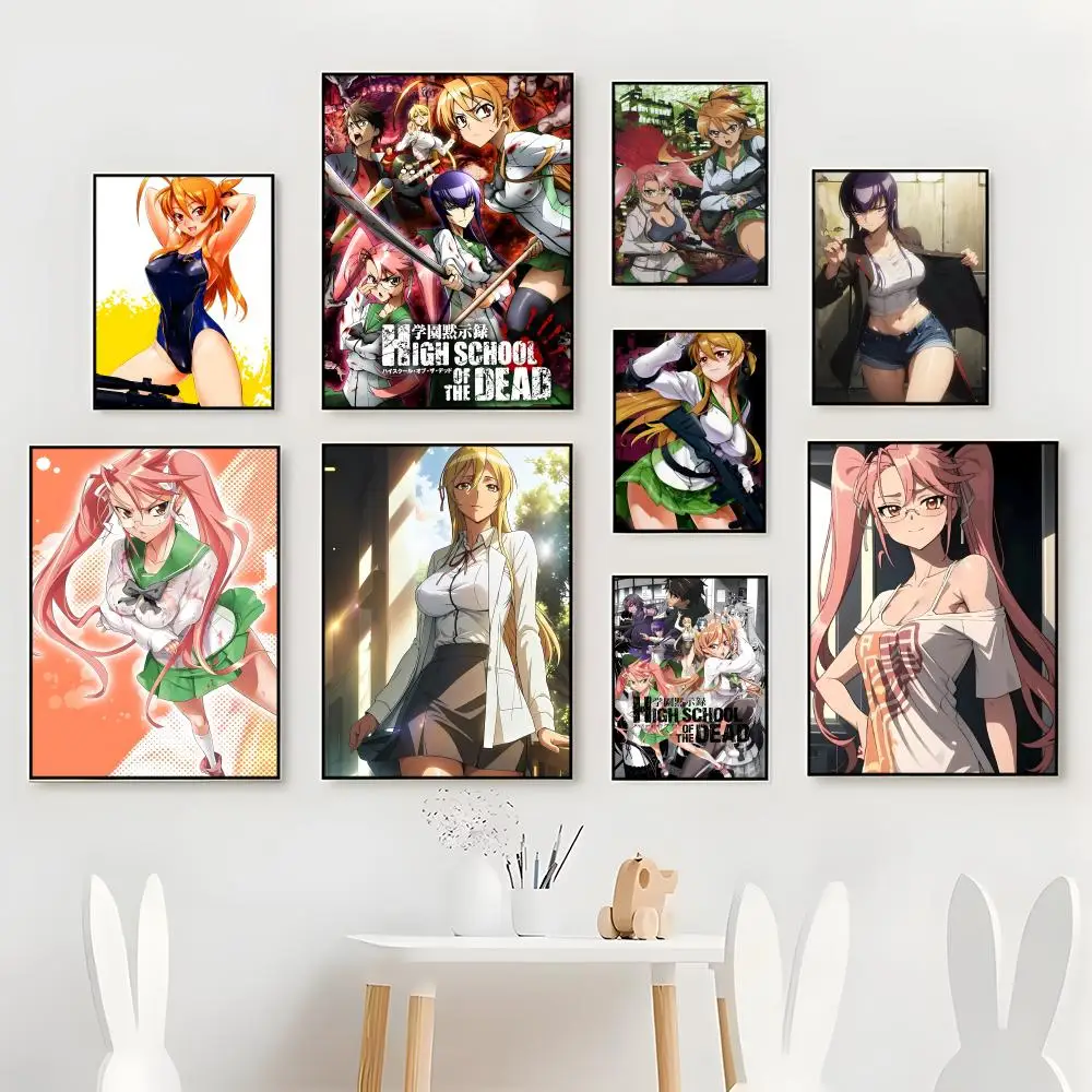 Anime H-Highschool Of The D-Dead Poster, Premium-Poster für Wohnraum, Zuhause, Bar, Café, Wanddekoration und Geschenk