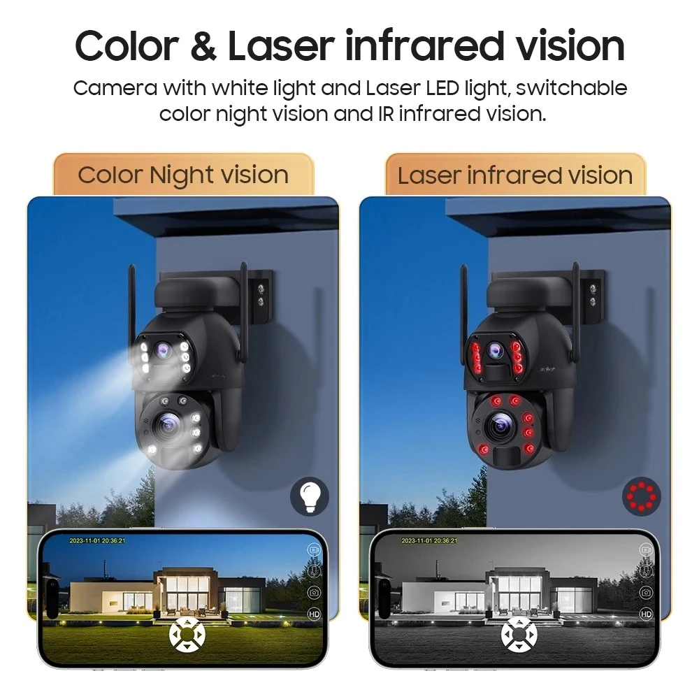 

NEW 20X ZOOM 6MP 4G Solar Camera Outdoor 360° Wireless WIFI Battery Security Cameras Solar Panel PIR Night Vision Solar Camera