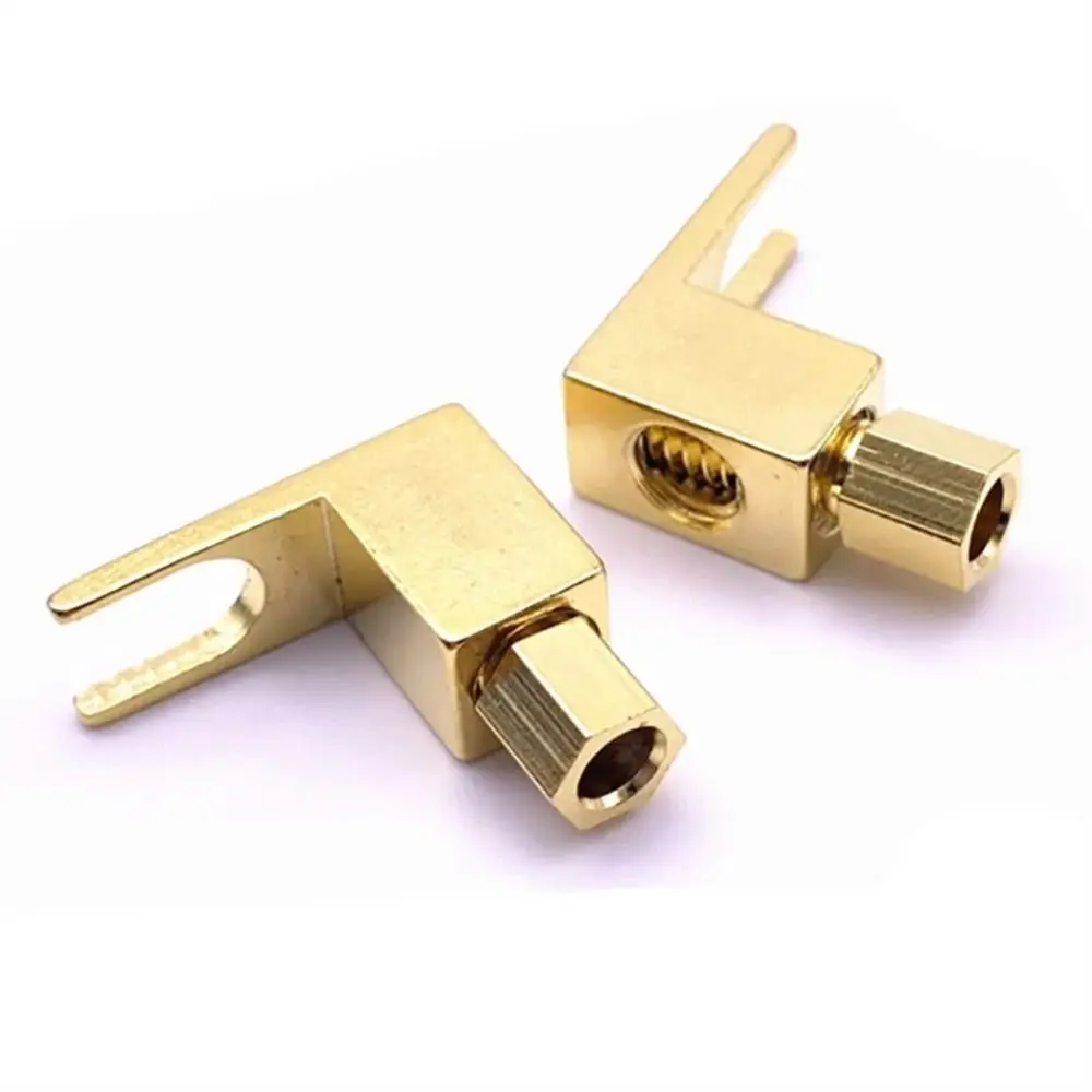 

Cable Connector Adapter Plugs Spade Adapter Y Type Speaker Connector Plug Banana to Spade Adapte U Spade Connector Spade Plug