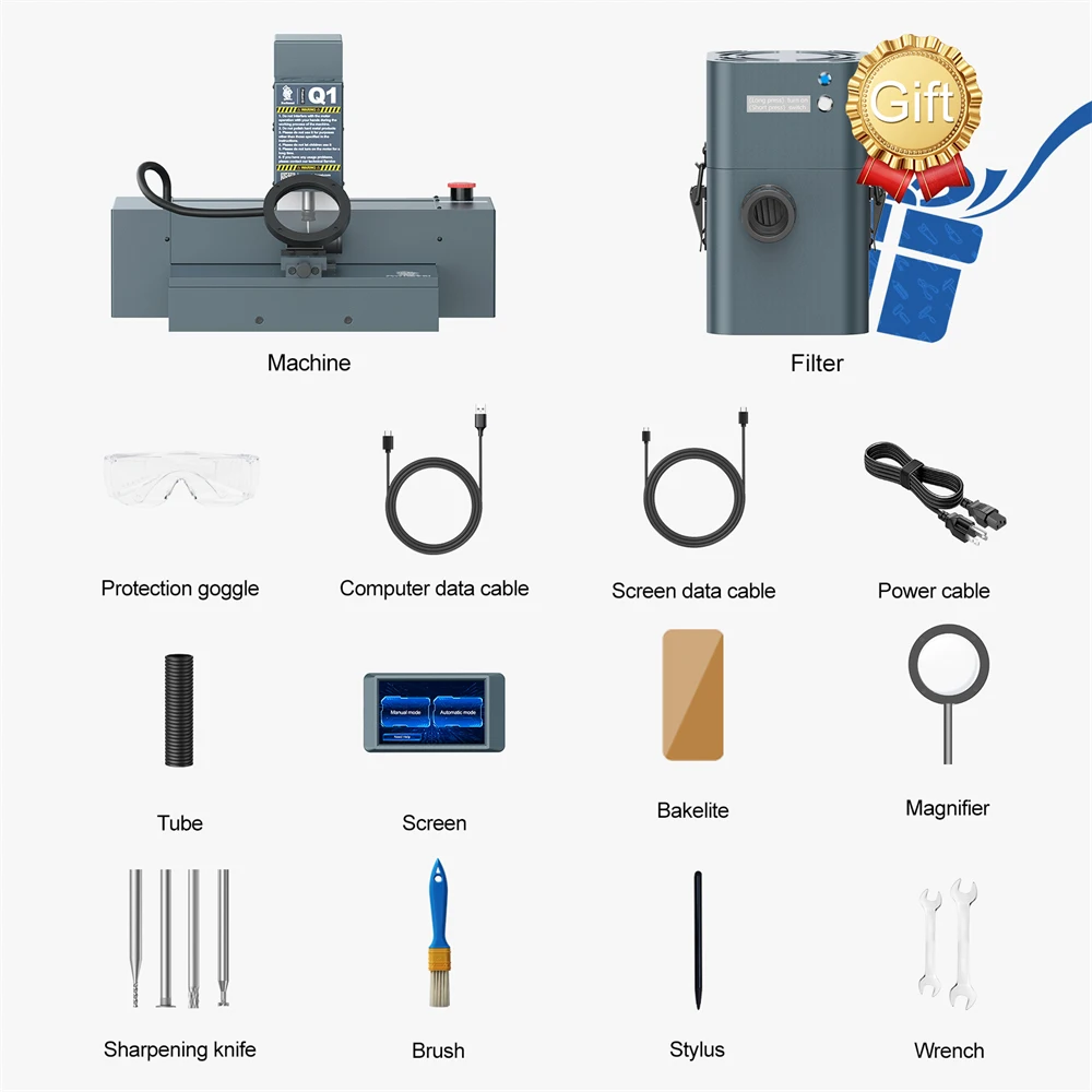 XWITZEAL Q1 Smart Chip PCB Grinding Machine Frame/Wood/Camera/CPU Grinding Polishing for iPhone 15 14 13 12 11 pro Repair Tools