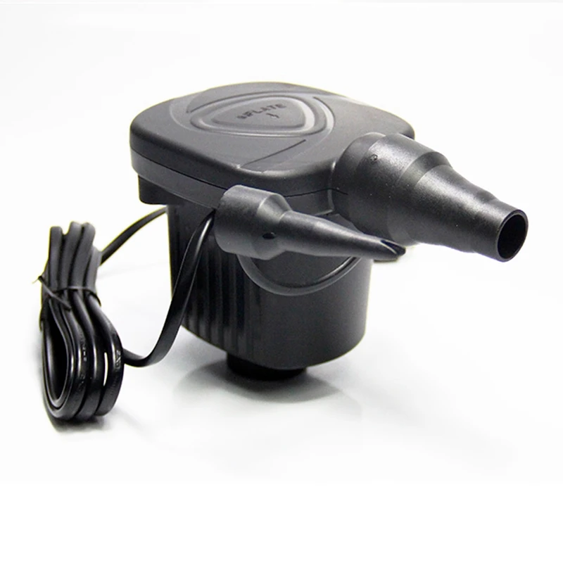 12V DC Electric Air Pump Inflator With 2 Nozzles For Inflatables Mattress Raft Bed Boat Portable Car Air Pump Compressor