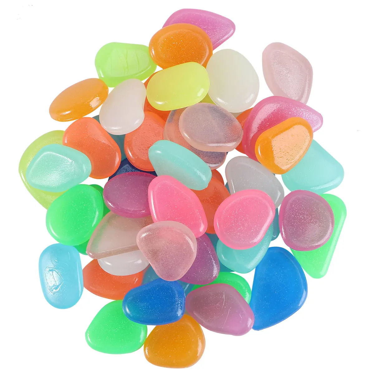 

Luminous Stone Cobblestone Garden Decor Aquarium Pebbles Bright Color Night Glow Fish Tank nament Underwater Long Time Flower