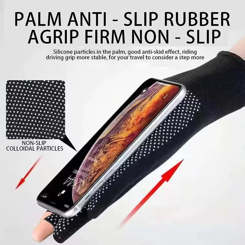 Non-slip Touch-Screen Nylon Gloves for Men Women in Summer Outdoor Cycling Work Fitness Breathable Non-slip Dispensing Gloves
