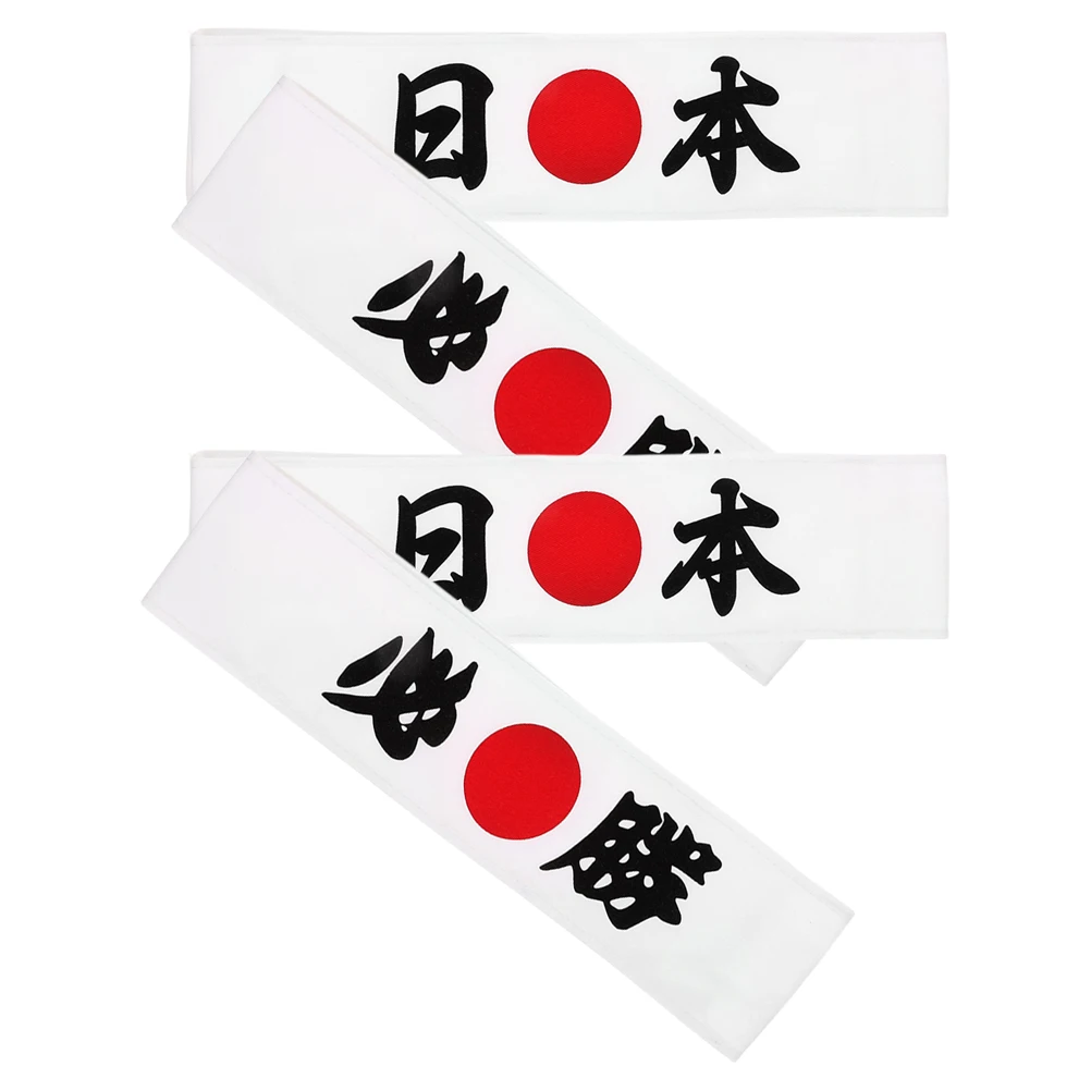

8 Pcs Japanese Chef's Hair Belt Dragon Horns Headband Hibachi Hat Bandana Polyester Accessories