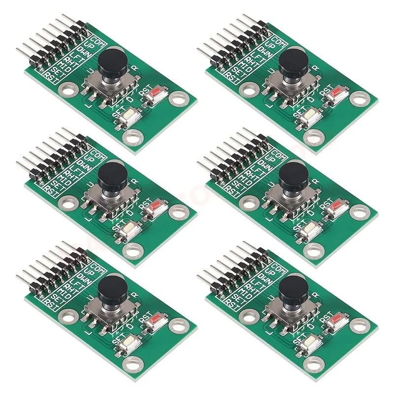 6pcs 5-Channel Five Direction Navigation Button Module 5D Rocker Joystick Independent Keyboard for Arduino MCU