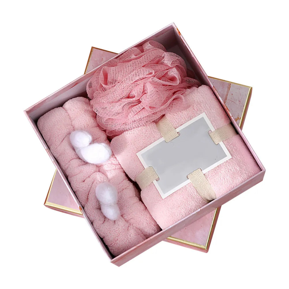 

1Set Hair Tying Band with Bath Ball and Face Towel Set for Skin-Friendly Quick-Dry Absorbent Washing Accessories Home