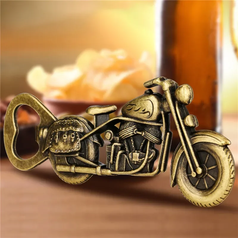 

Cool Bronze Motorcycle Shape Bottle Opener Metal Beer Corkscrew for Party Club Openers Gadget Wedding Barware Gift Set