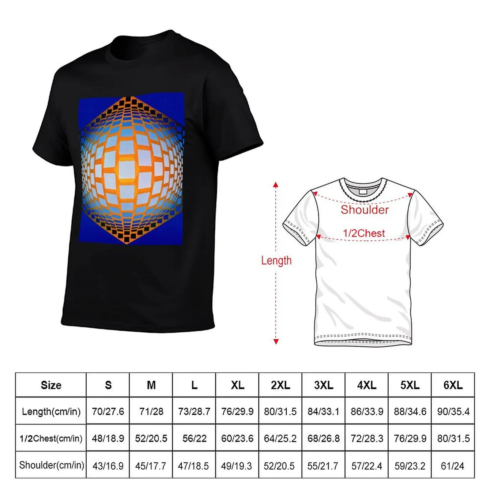 Original Paintings by Victor Vasarely, 1906-1997, France, Op Art T-Shirt cute clothes summer tops fitted t shirts for men