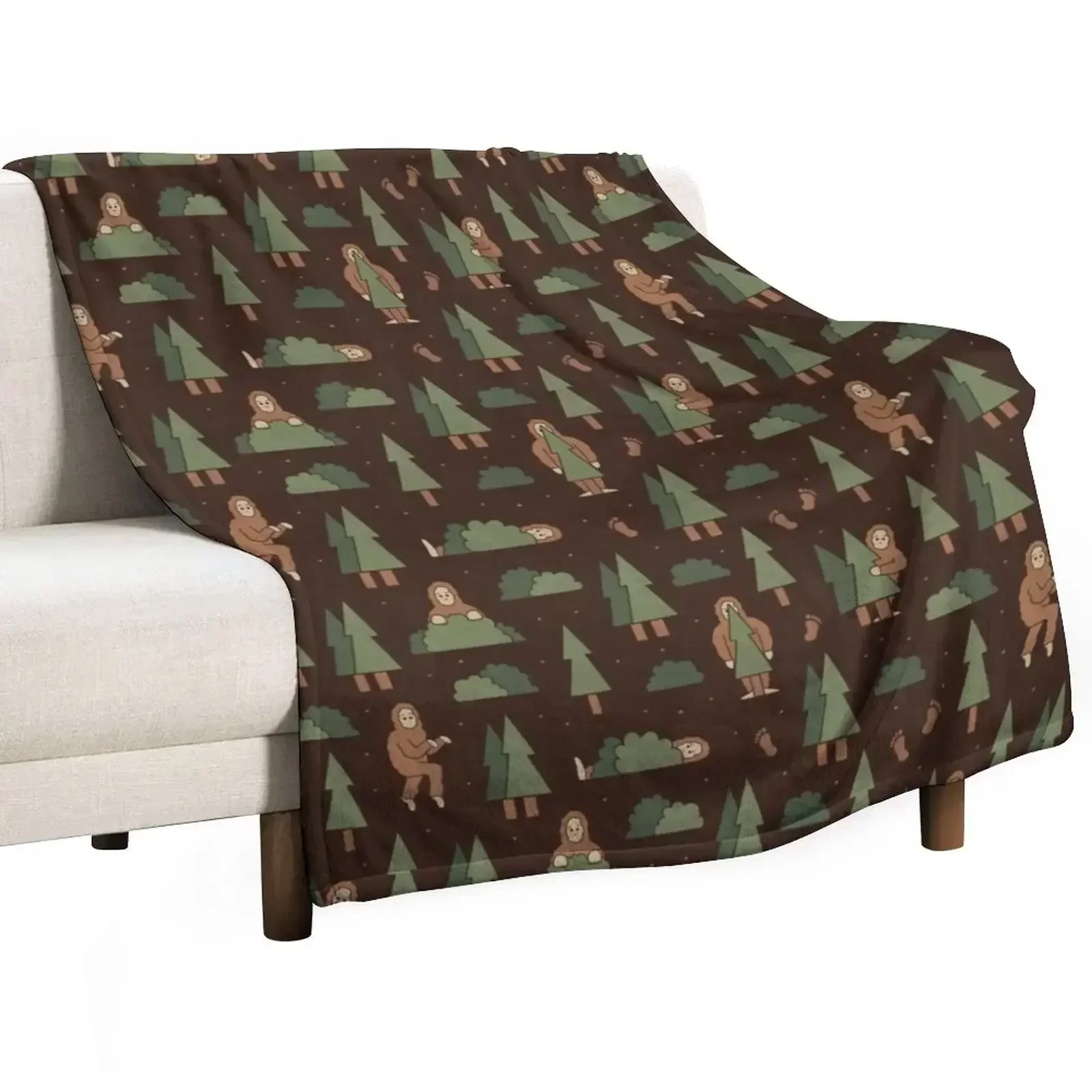 Bigfoot Forest Throw Blanket christmas gifts Decorative Beds Blankets